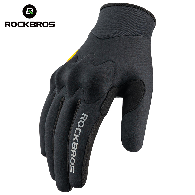 ROCKBROS Cycling Gloves Thick Warm Full Finger Winter Bike Gloves Touch Screen Unisex Cycling Accessories