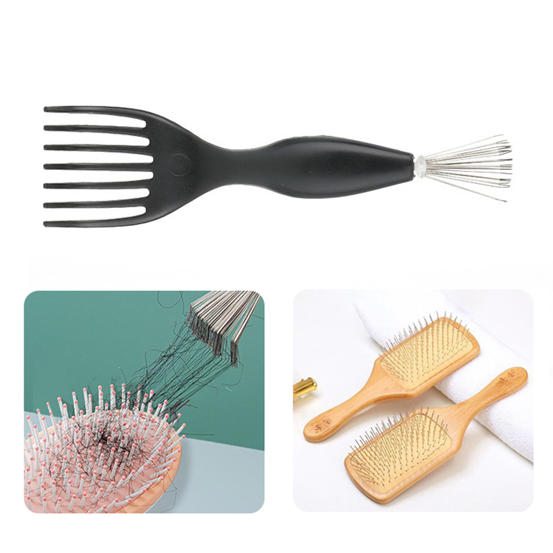 1pc Hand Tool Comb Hair Brush Cleaner Plastic Handle Embedded Beauty Tools Comb Cleaning Brush Cleaning Supplies