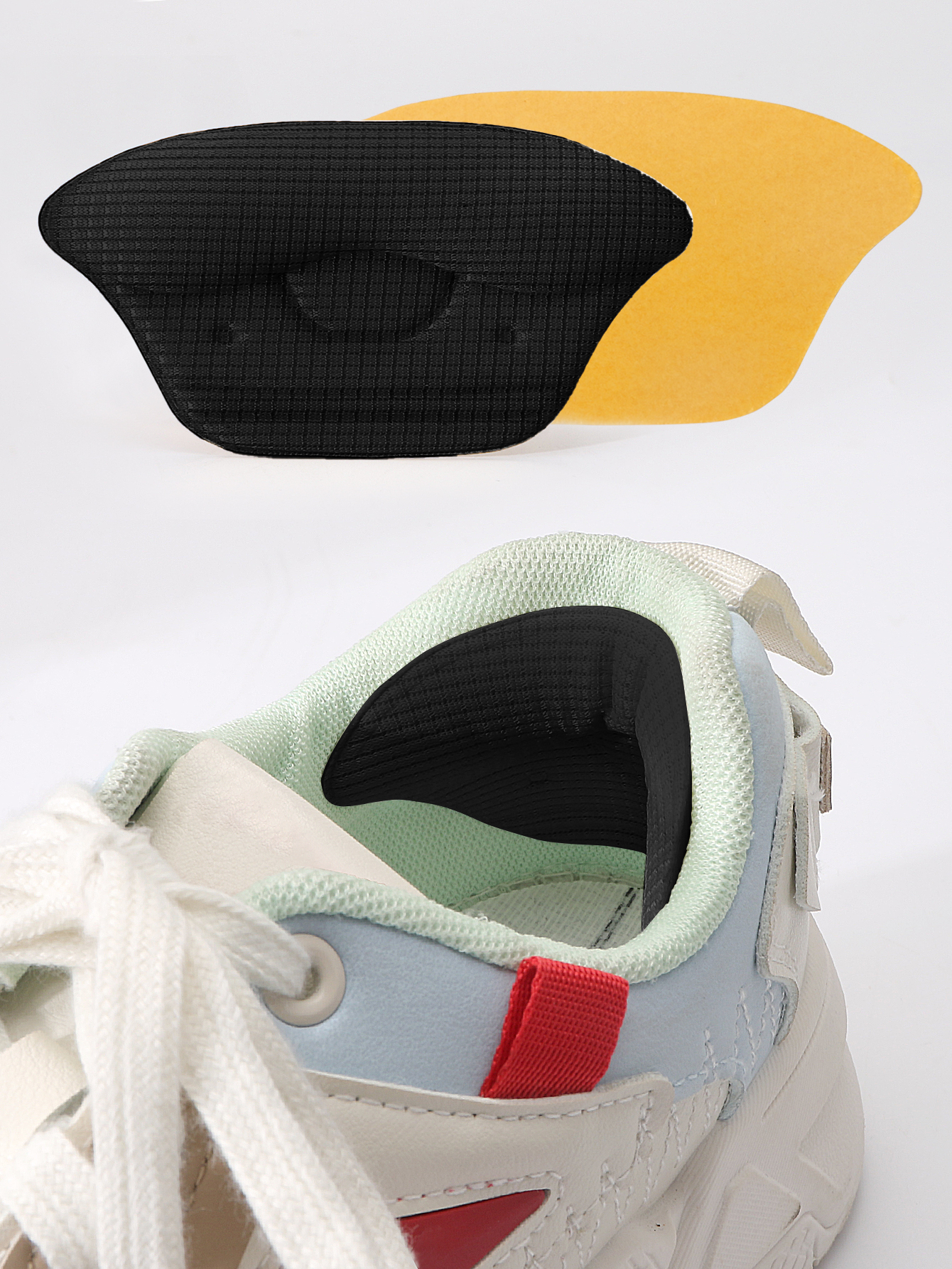 1 pair of thick and wear-resistant heel patches, soft, comfortable, breathable, and adjustable shoe size heel patches