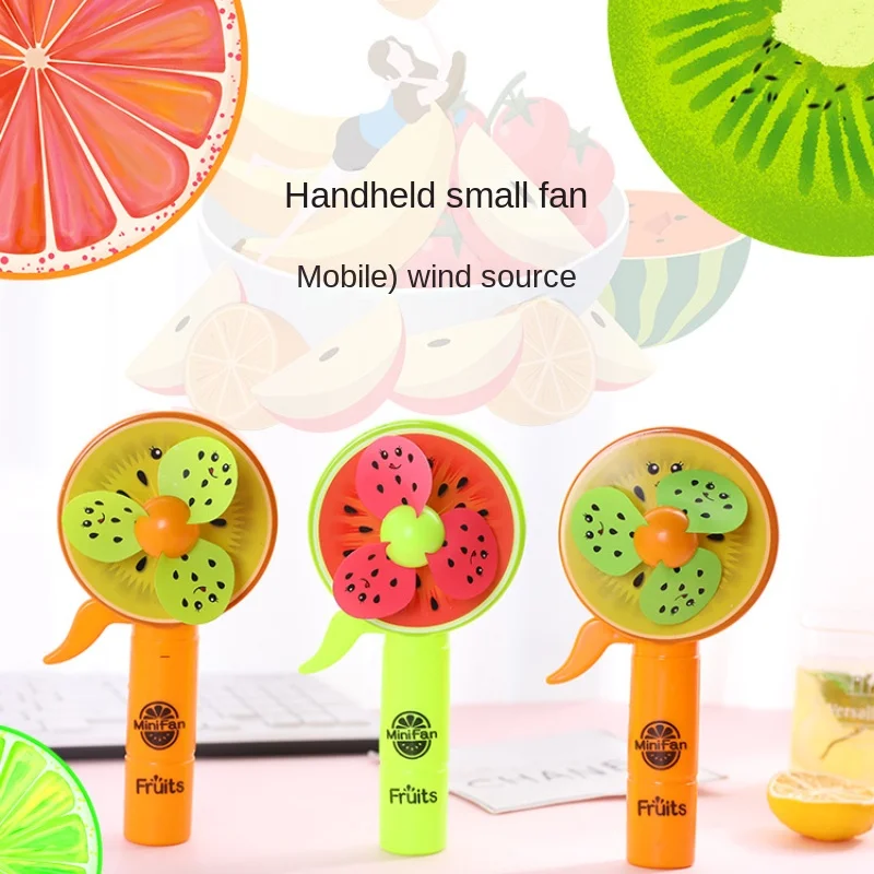 5pcs New Cartoon Hand Cranked Fan Small Size Handheld Mini Fan Cute Plastic Folding Fan for Children
