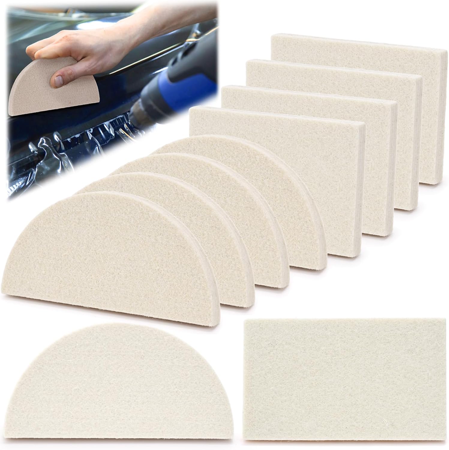 Window Tint Tool Soft Wool Felt Squeegee for PPF Protection Film Installation Wrapping Spatula Car Vinyl Wrap Film Covering Tool