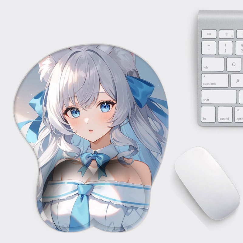 3D Anime Mouse Pad Silicone Non Slip Wrist Rest Pad Durable Comfortable Gaming Mousepad Home Office Computer Desk Mat