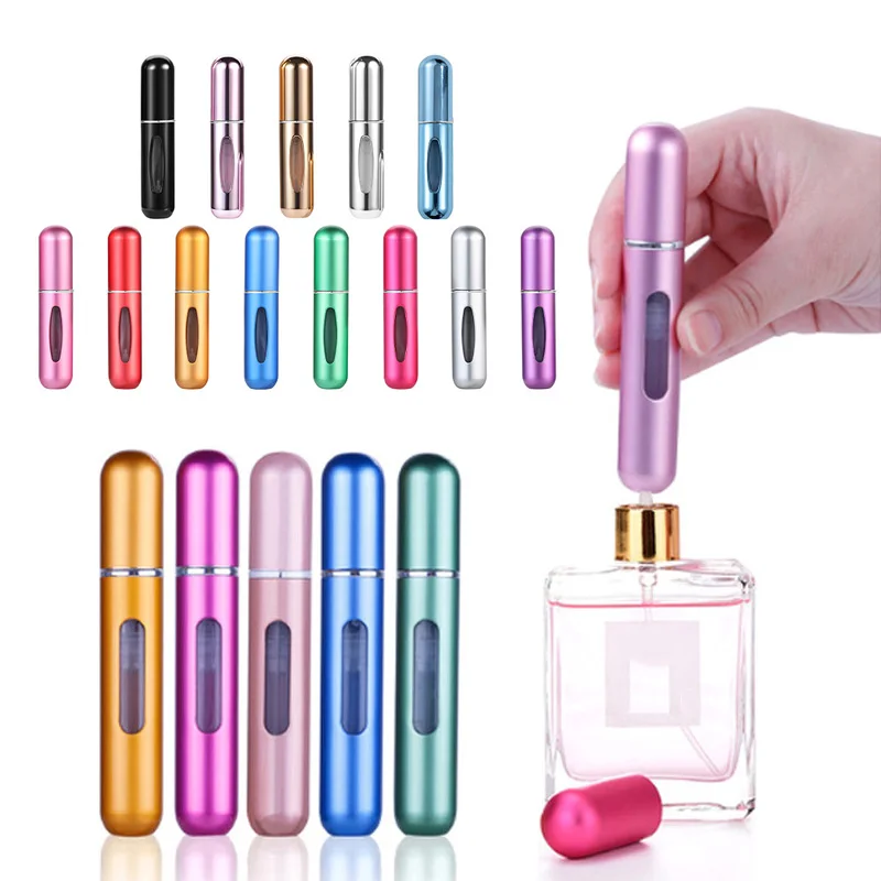 8ml Perfume Bottling Atomizer Portable Liquid Container For Cosmetics Dispense Glass Spray Bottle Refillable For Traveling