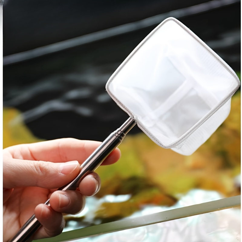 Stainless Steel Fine Net Fishing Net - Retractable and Durable Aquarium and Fish Tank To Catch Small Fish Accessories