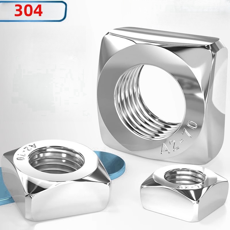 304 STAINLESS STEEL SQUARE THIN NUTS DIN562 THIN Nut M3 M4 M5 M6 M8 M10 High Quality 18-8 10/50Pcs