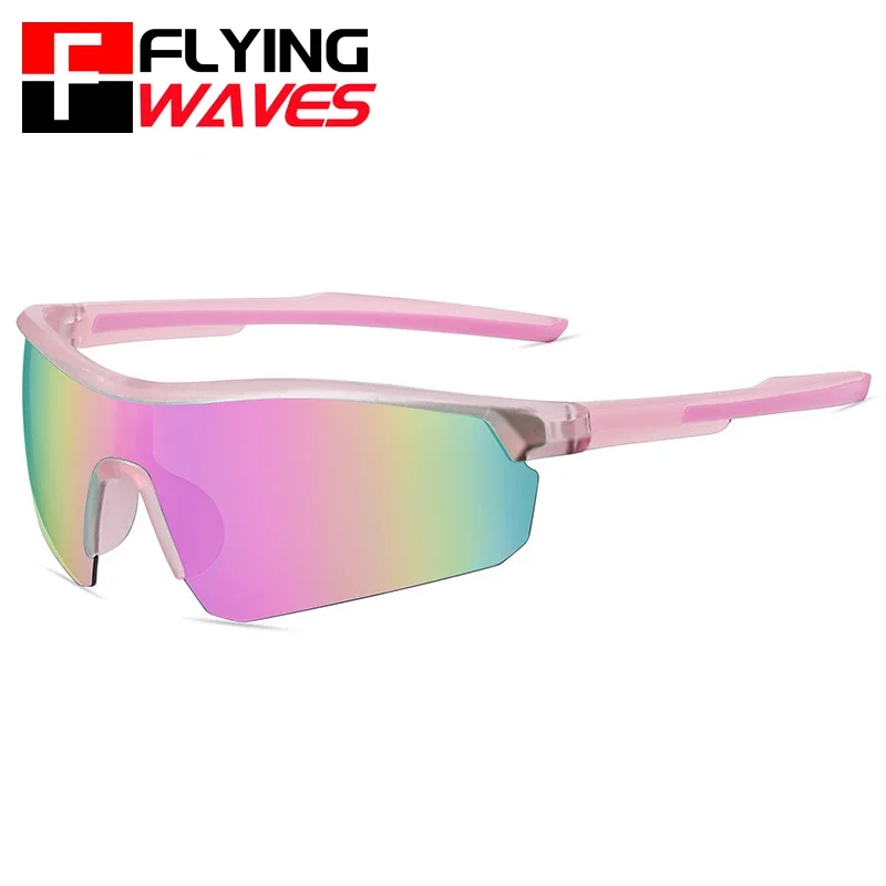 FLYING WAVES Boys Girls Cycling Sunglasses TR90 Polarized Anti-UV Ultralight Sports Riding Bicycle Glasses for Children Kids