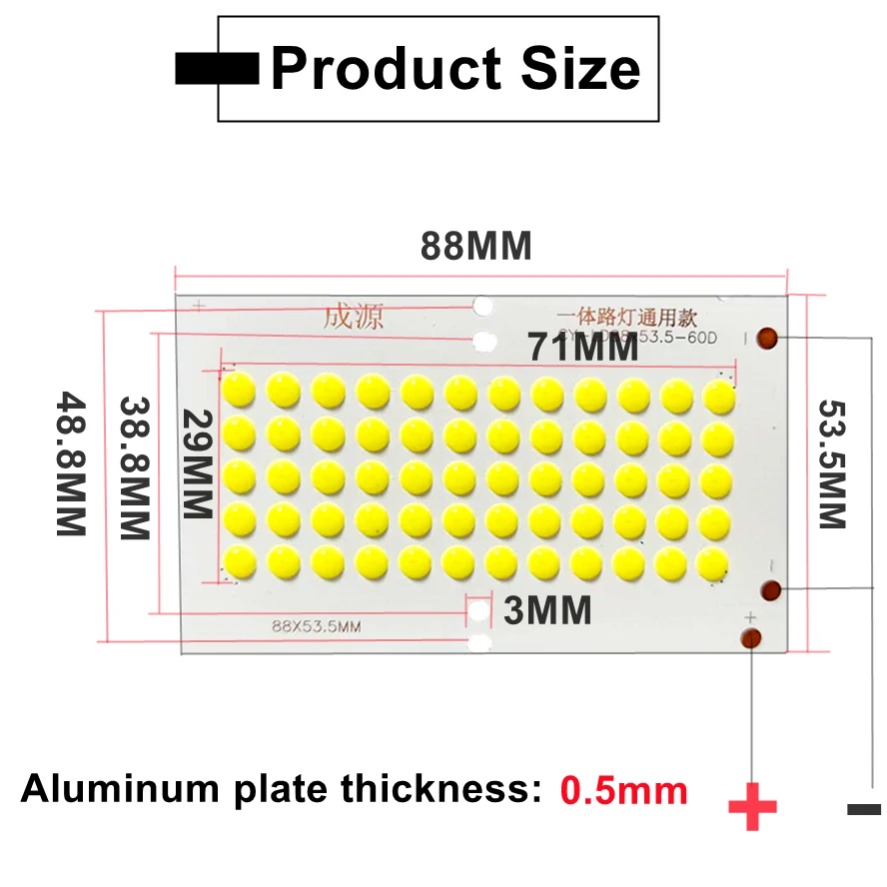 3V 6W Solar Chip Light Source White Light LED COB 60 Beads Integrated Chip Portable Camping Light LED Bulb Accessories 1~10PCS