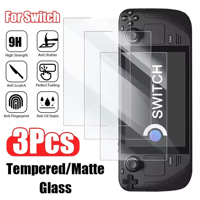 1/2/3PCS Tempered Glass For Switch OLED Lite Switch2 Game Console Screen Protector Clear Anti-scratch Protective Glass