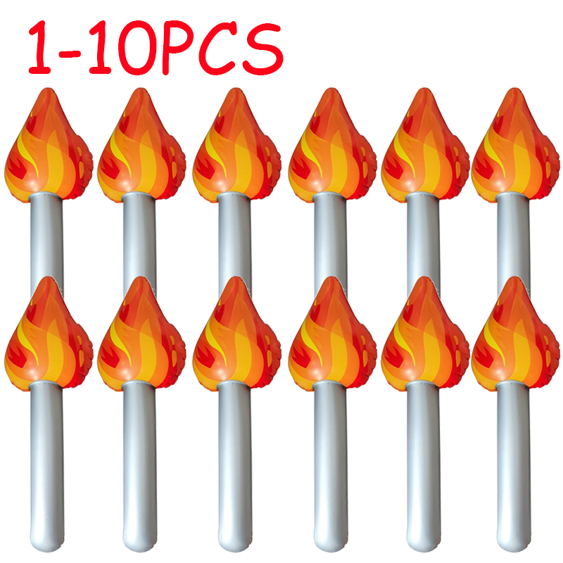 1-10PCS Inflatable Torch Fun Torch Inflates for Sports Meeting Medieval Luau Themed Party Sports Competitions Decorations Props