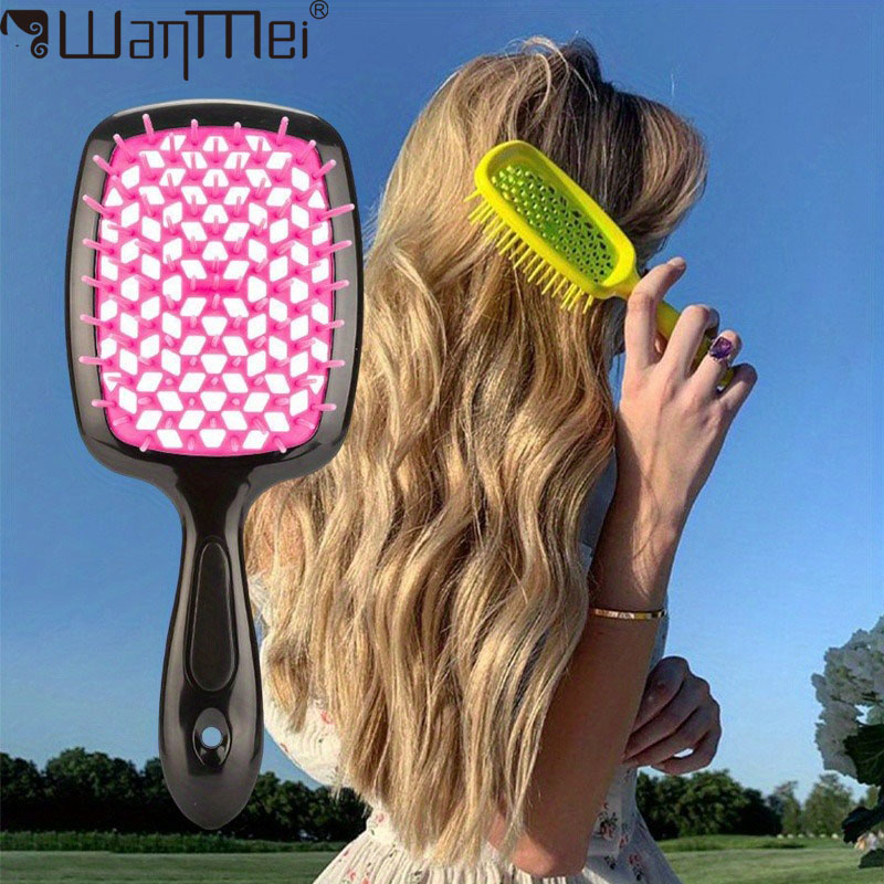 WANMEI Air Cushion Comb Plastic Massage Anti-static Dry Wet Curly Hair Hollowing Hair Brushes Barber Styling Hairdressing Too