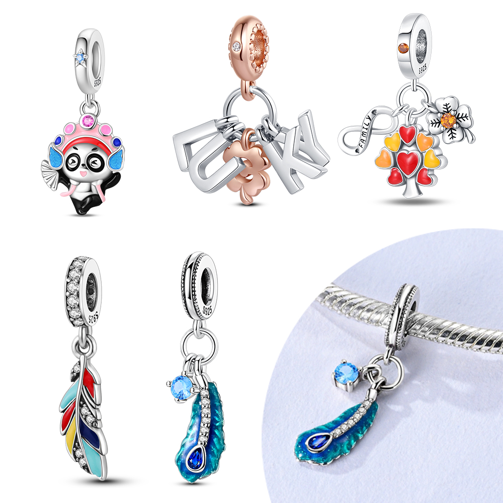 Plated 925 Silver Youth Autumn style Charms Fit Original 925 Charms Bracelet Beads Jewelry Gifts for Women