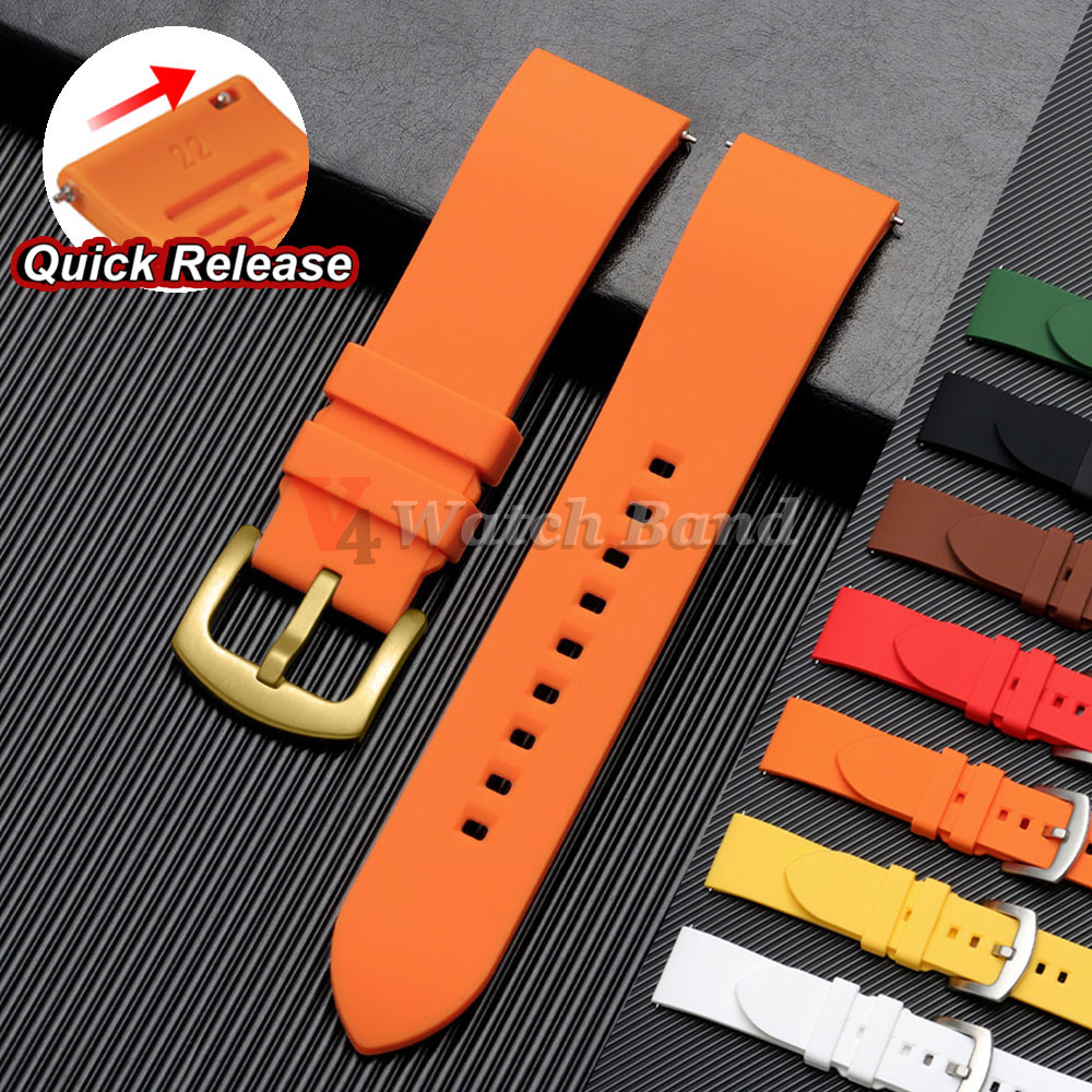 Quick Release Silicone Waterproof Watch Strap for for for Bracelets Soft Belts 18mm 19mm 20mm 21mm 22mm 24mm