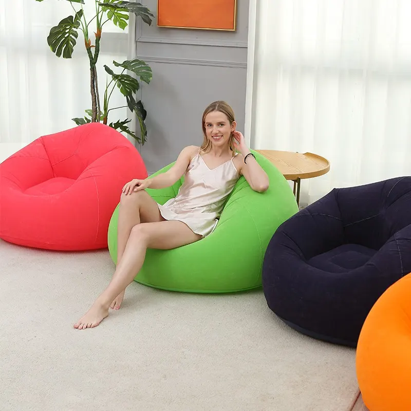 Popular Inflatable Lazy Sofa Spherical Inflatable Sofa Pvc Flocking Football Sofa Bean Bag Inflatable Sofa Blow Up Bed
