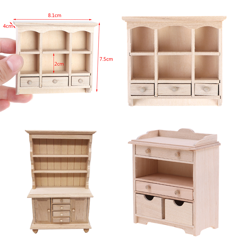 1:12 Dollhouse Miniature Cabinet Set Model Doll House Living Room Accessories