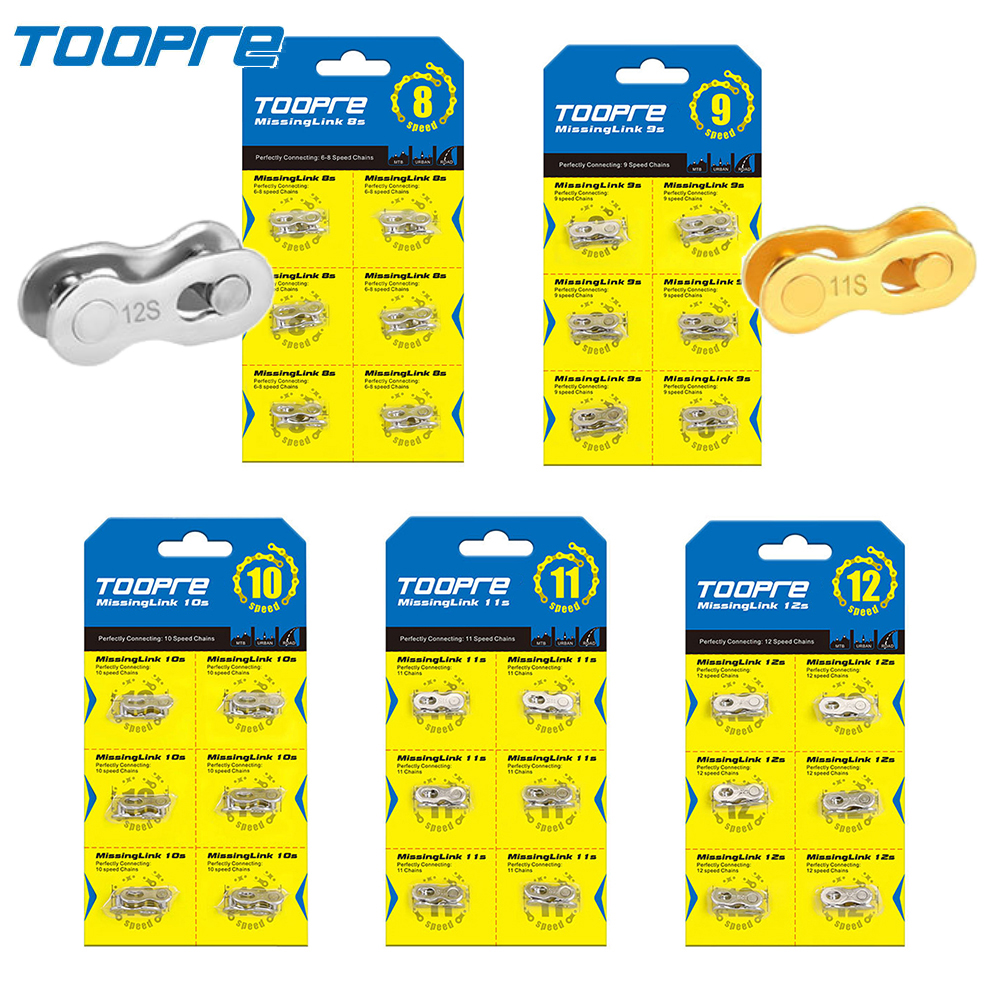 6 Pairs Toopre Mtb Chain Quick Link Power 12V 11V 10V 9V 8V Bicycle Chain Guide Lock 8 9 10 11 12 Speed Squeeze Road Cycling