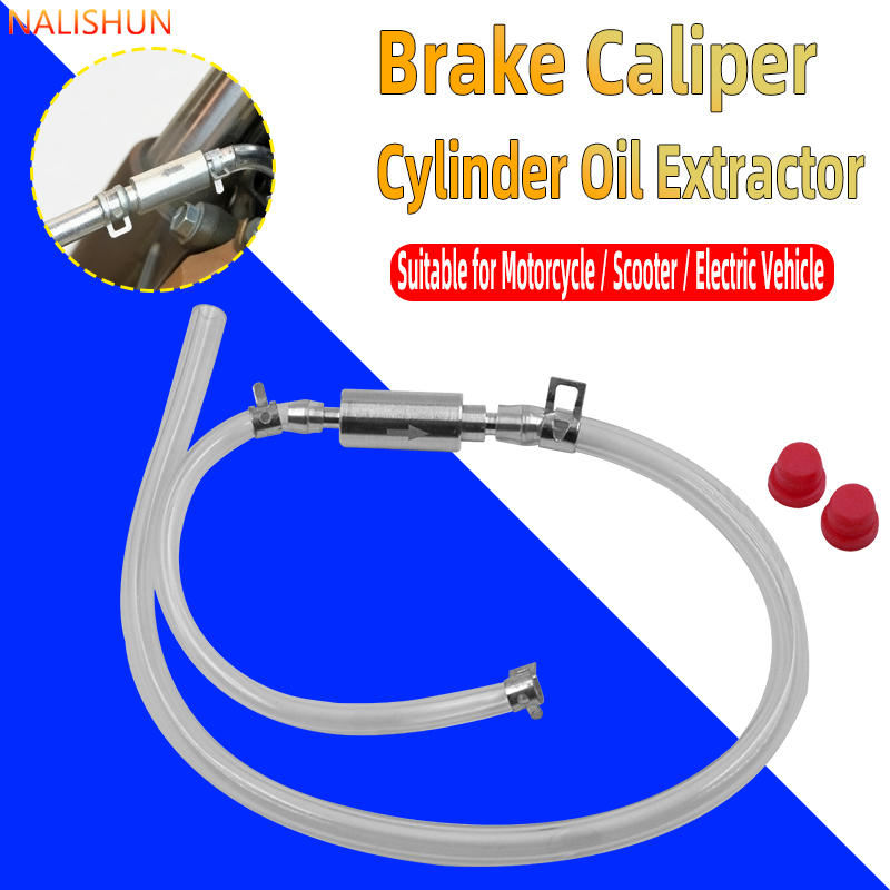 Motorcycle Brake Bleeding Oil Change Pump Tool with One Way Valve Hydraulic Clutch Valve Tube Set Hose Leak-Proof Exhaust Tube