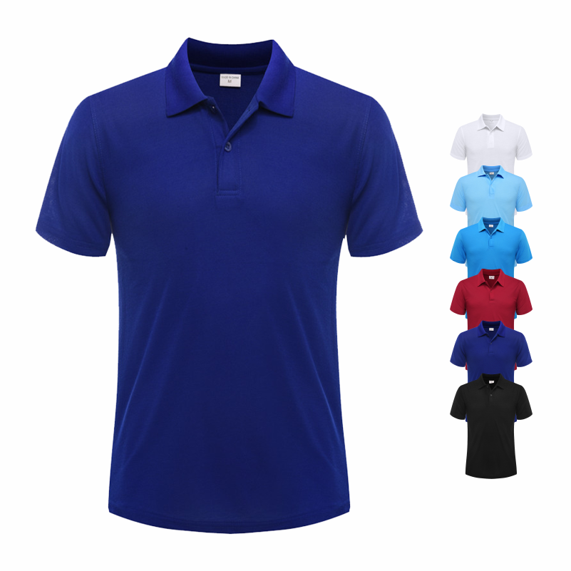 2024 Summer Men's Polo shirts Casual Company Group Short Sleeved Men Cool and Breathable Clothing 9-Color S-4XL