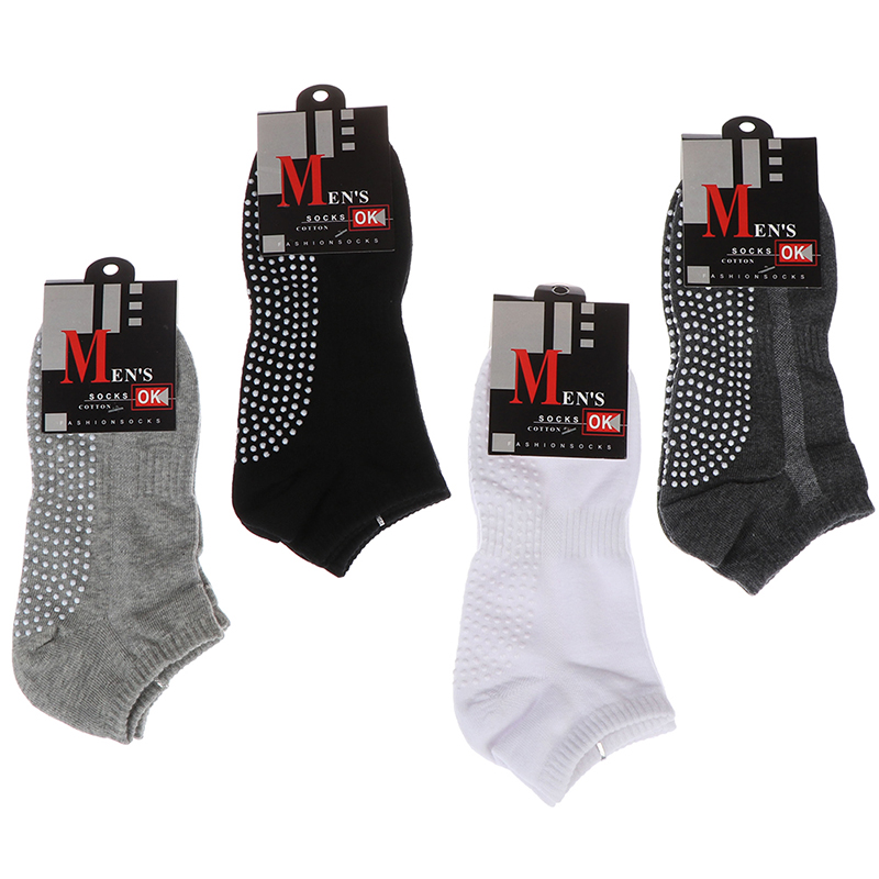 1Pair Five Toe Yoga Socks Male Non Slip Grip Pilates Sweat Absorbent Breathable Cotton Socks For Gym Fitness Dance