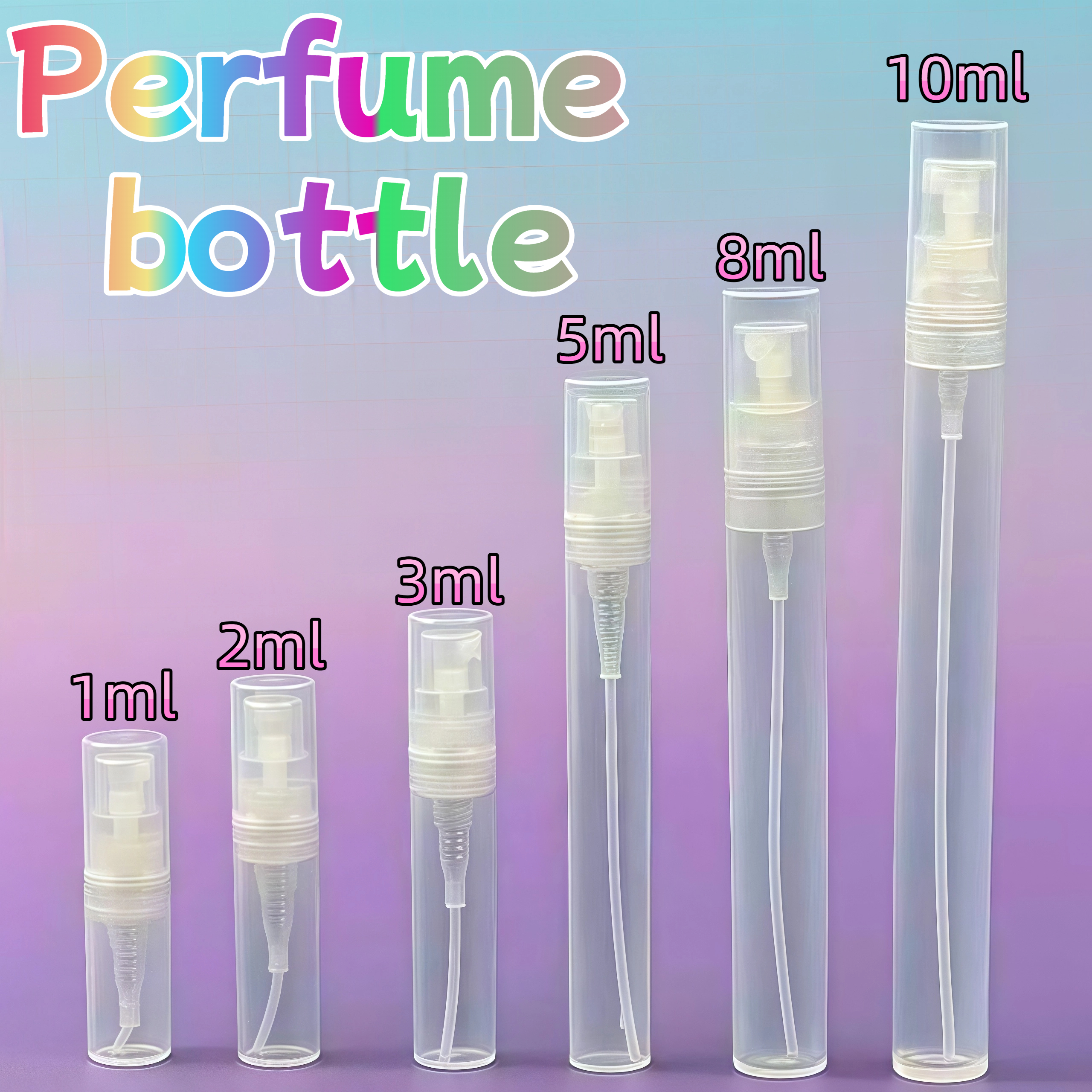3ml 5ml 10ml Clear Mini Perfume Glass Bottle Empty Cosmetics Bottle Sample Test Tube Thin Glass Vials