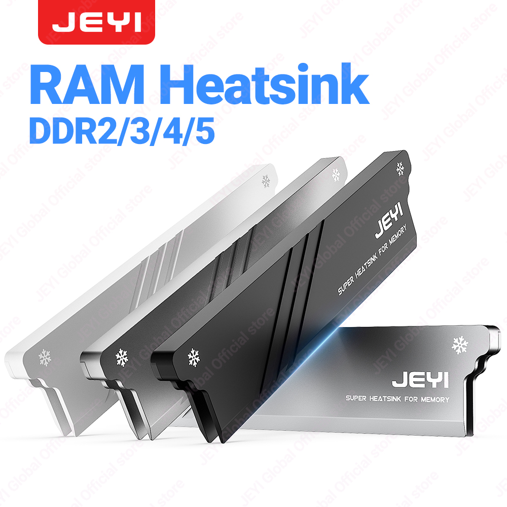 JEYI Memory RAM Heatsink With Thermal Pads, Desktop RAM Cooler DDR Radiation Dissipate for PC DIY DDR2 DDR3 DDR4 DDR5