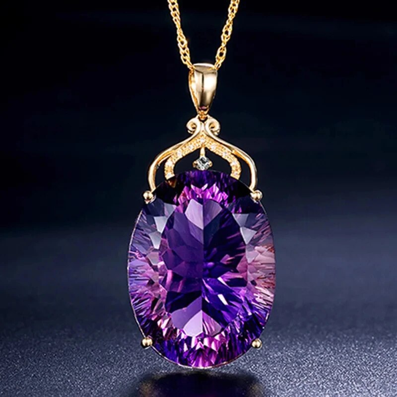 1 Pcs Extravagant Wind Light Gold Plated Alloy Series Inlaid Glass Crystal Combination Of Ladies Pendant Necklace pen gpt
