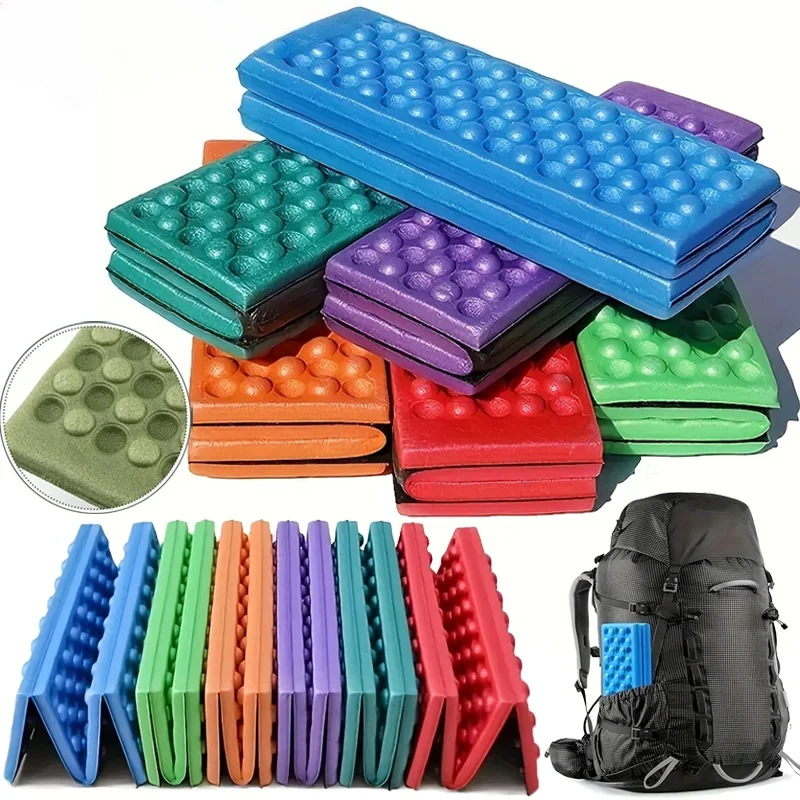 Honeycomb Massage Mat 4-Fold XPE Cushion Outdoor Hiking Camping Training Park Foldable Pillow Picnic Sitting Moisture-proof Pad