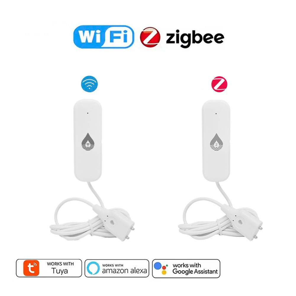 Zigbee Water Sensor Leak Detector Tuya Liquids Leakage Sensor Wireless Water Level Alarm Smart Life App Alert Need Zigbee Hub