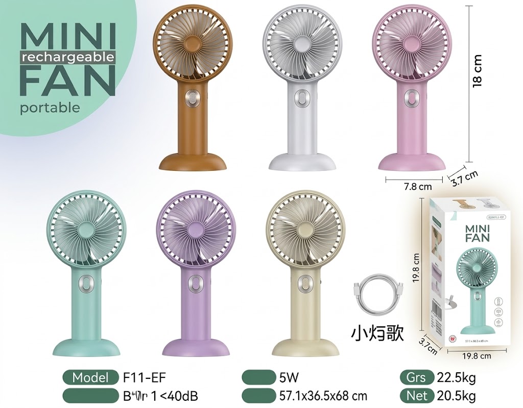 Mini Usb Hand Fan With 3 Speed Gears c-24 - image 1