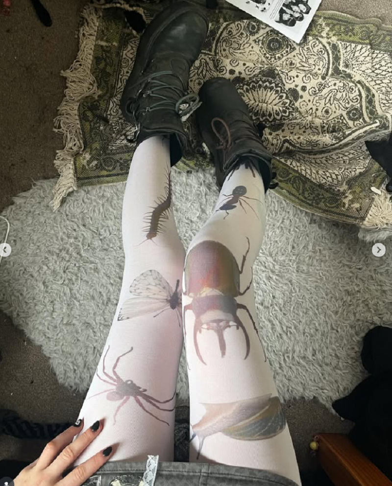 Kawaii White Cute Cat Printed Long Socks Harajuku Over Knee High Socks Pantyhose Y2K Style Role Playing Socks 2000s Emo Female