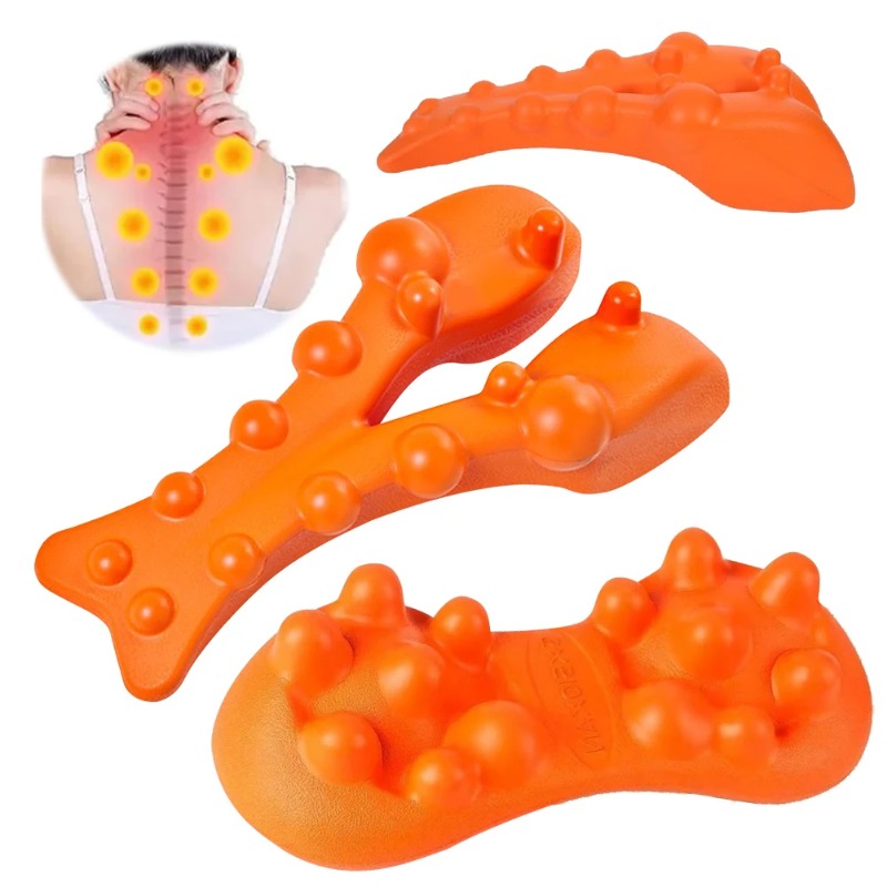 Cervical Traction Device Ergonomic Trigger Point Massager Tool Neck Shoulder Back Portable Cervical Massage Pillow