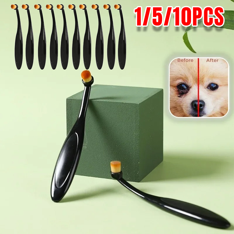 1-10Pcs Pet Dog Cat Tear Stain Brush Eye Cleaning Brush Massage Tear Stain Remover Ear and Eye Cleaner in Stock