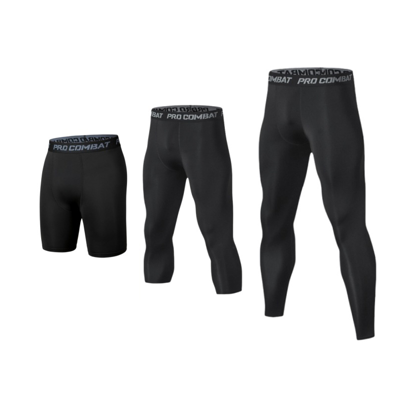 Cool Dry Leggings Sports Baselayer Running Tights Athletic Workout Active Shorts Mens Compression Pants Tights