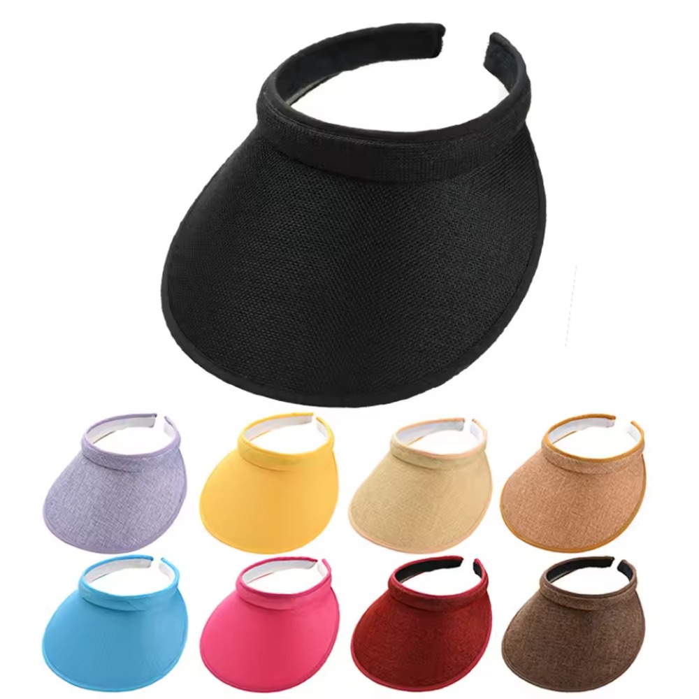 1PC Summer Sun Hat Portable Wide Brim Beach Hats Outdoor Traveling Foldable Visor Hat Multi-function Straw Cap Suncap for Women