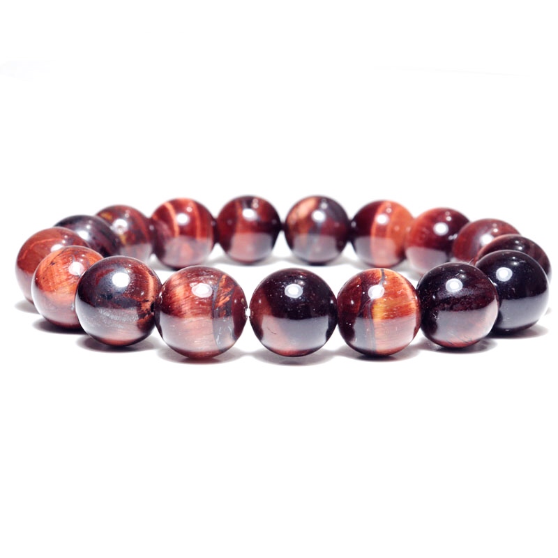 4/6/8/10/12mm Natural Tiger Eyes Stone Bracelet Men Women High Quality Round Smooth Beaded Bangles Wealth Healing Jewelry