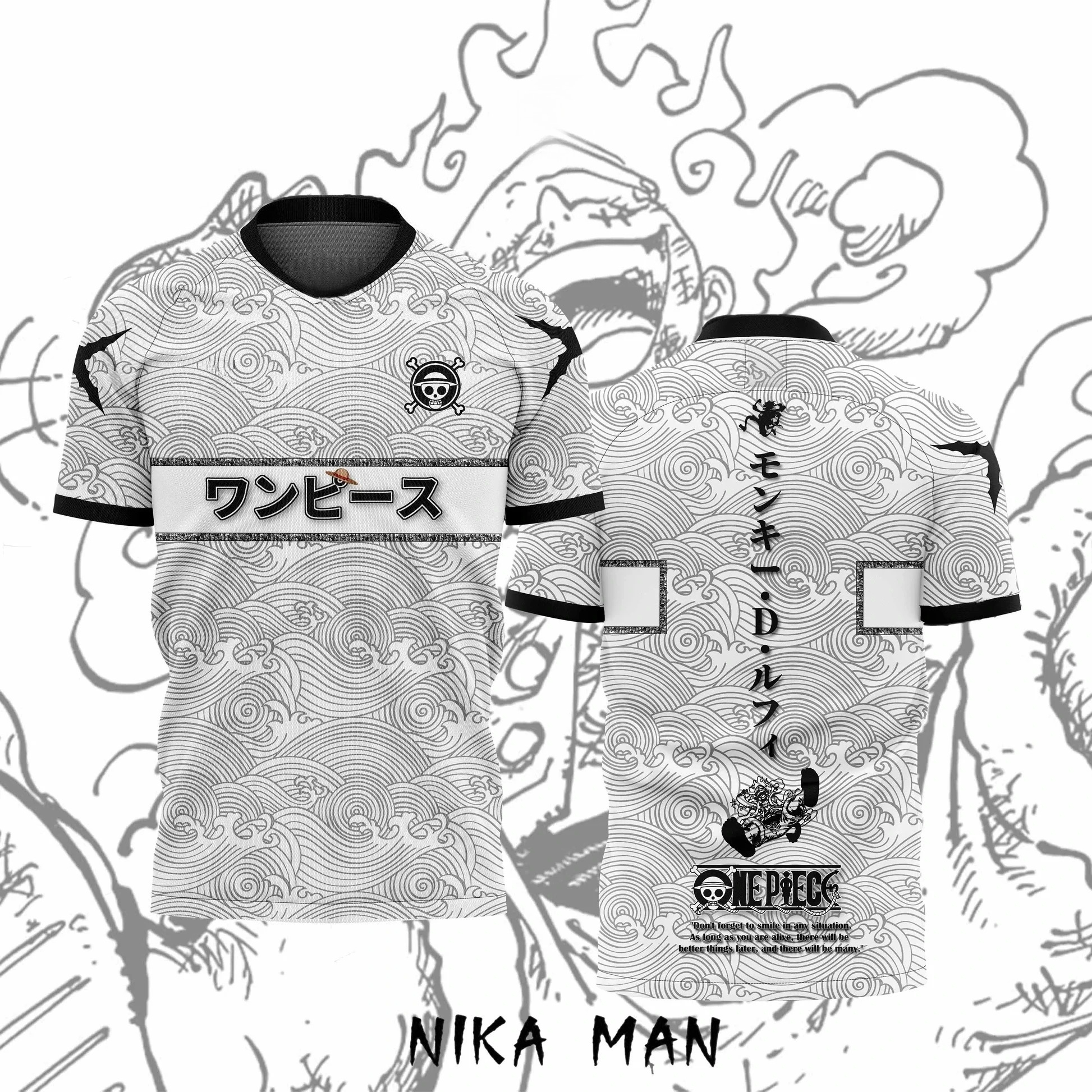 One Piece Anime Fire Fist Ace 3D Print Football Jersey For Men’s T-shirt Summer Casual Cosplay Tees Sports Kids/ Tops