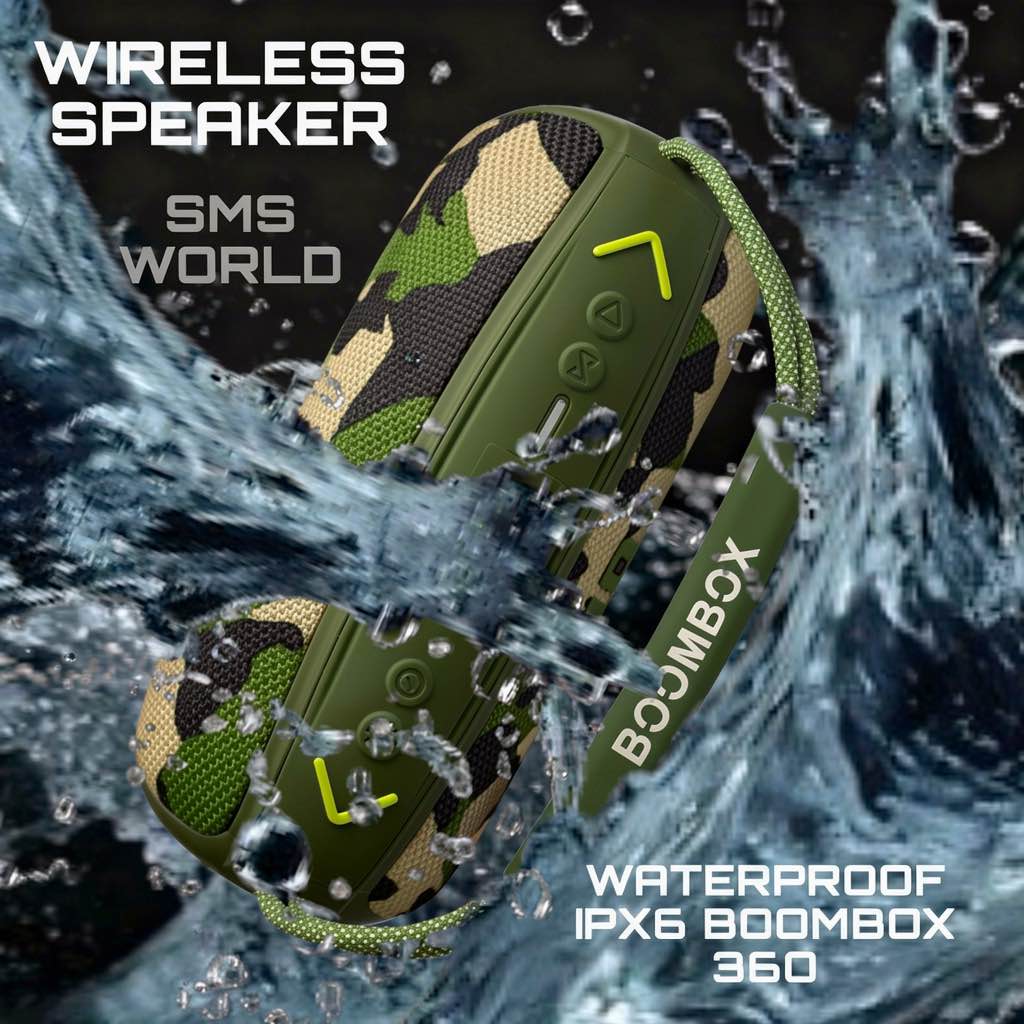 Boombox 360 Waterproof IPX6 RGB Dazzle Dish Lamp Wireless Speaker Powerful Sound Premium Quality