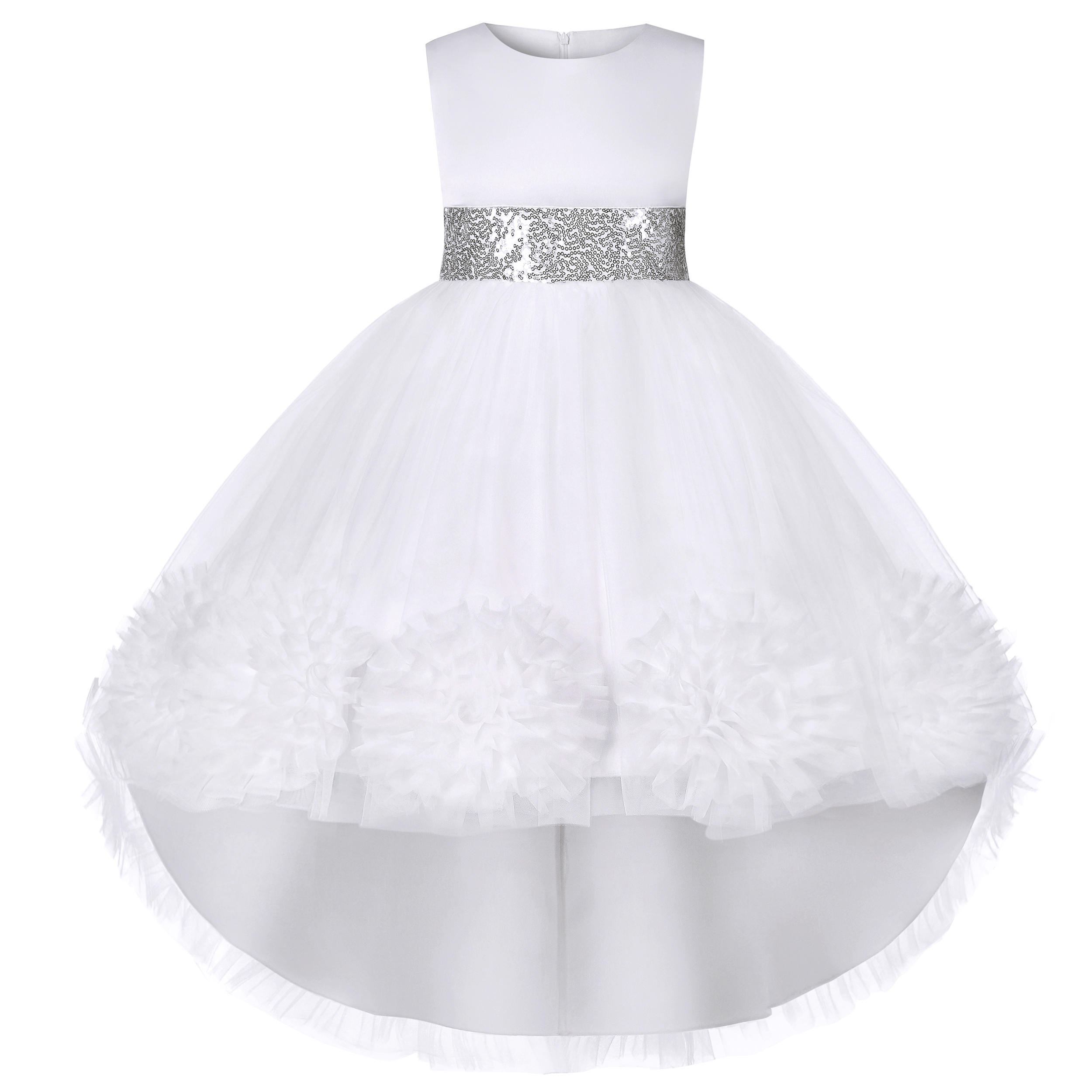 Flower Girl Wedding Dress Season Girl Princess Dress Birthday Performance Party Stage Piano Host Sparkling Dress