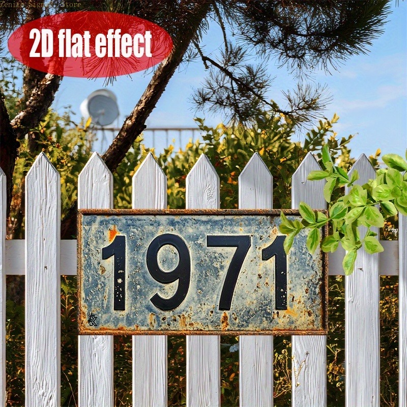 Vintage 1971 license plate 2D flat 1pc aluminum metal sign retro garage decor gift