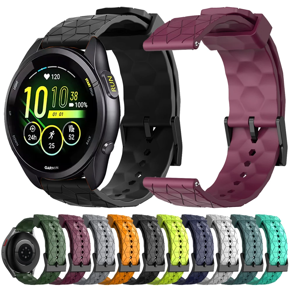 20mm 22mm Quick Release Band for Forerunner 165 Music 265 255 245 645 55/Vivoactive 5 4/Venu 3 Replacement Silicone Strap