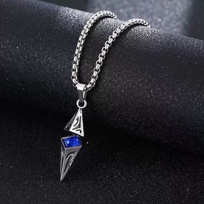 New jewelry star diamond-shaped stainless steel pendant necklace unisex disco necklace hip-hop style geometric lucky pen gpt