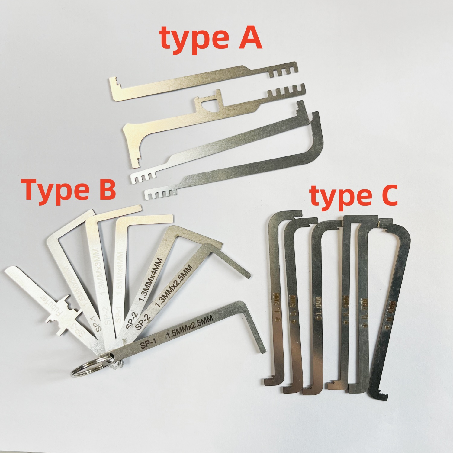 Locksmith Tool 6/7 Pieces / Kit Replacement Turning Tool / Double Head Tension Wrench Tool