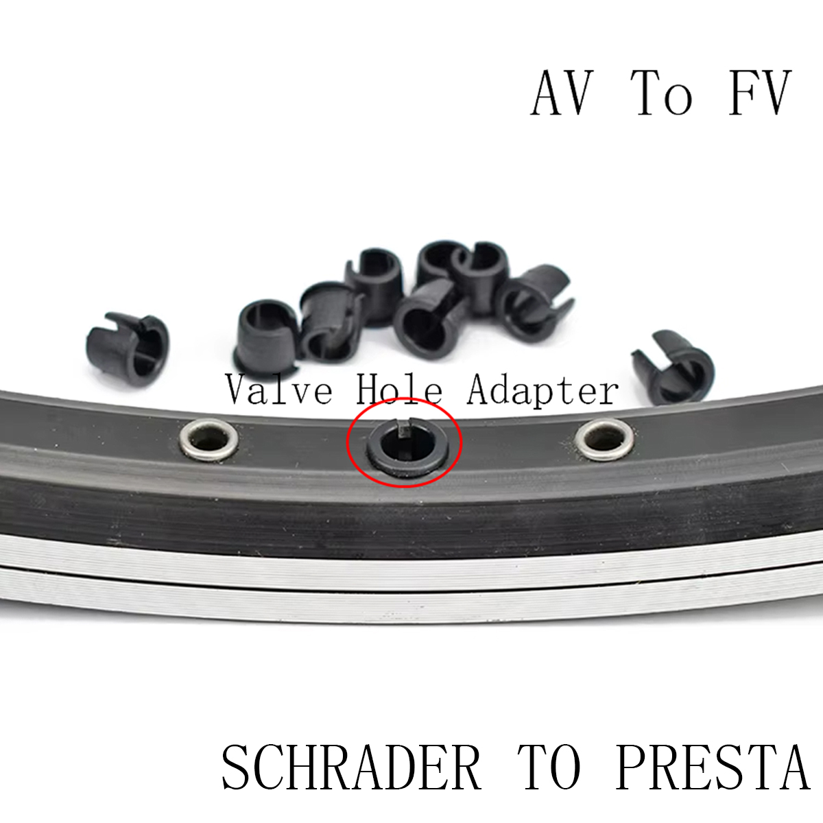 5pcs Bike Valve Conversion Plastic Washer Schrader Valve Rim Change To Presta Rim AV-FV MTB Road Bike Parts Bicycle Accessories