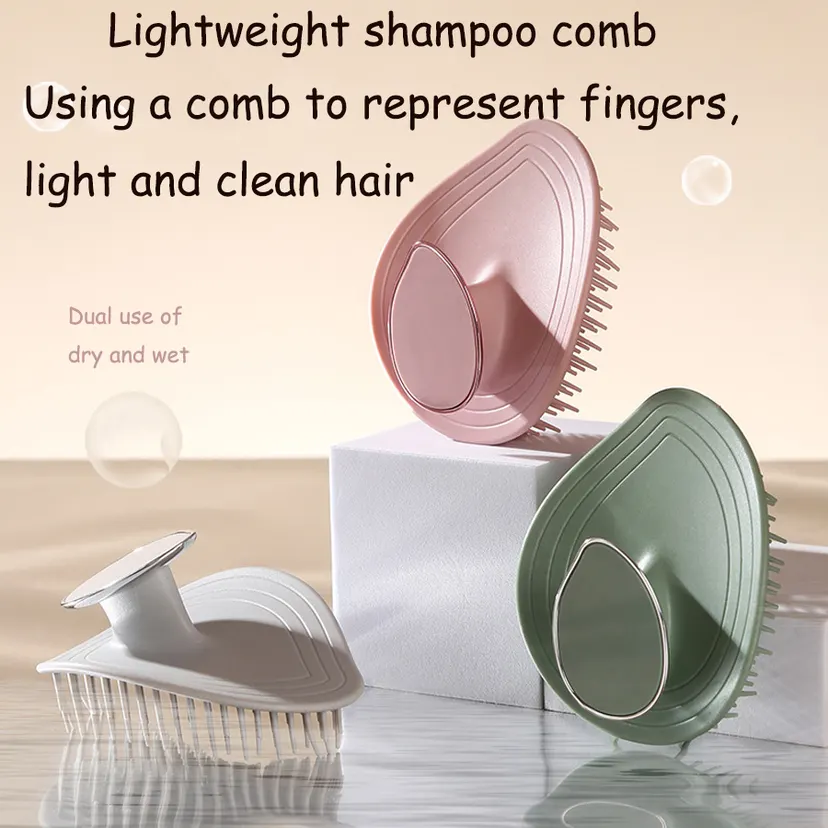 Silicone Scalp Massage Shampoo Brush - Home Hair Washing Essential for Deep Cleaning & Relaxing Scalp Massage