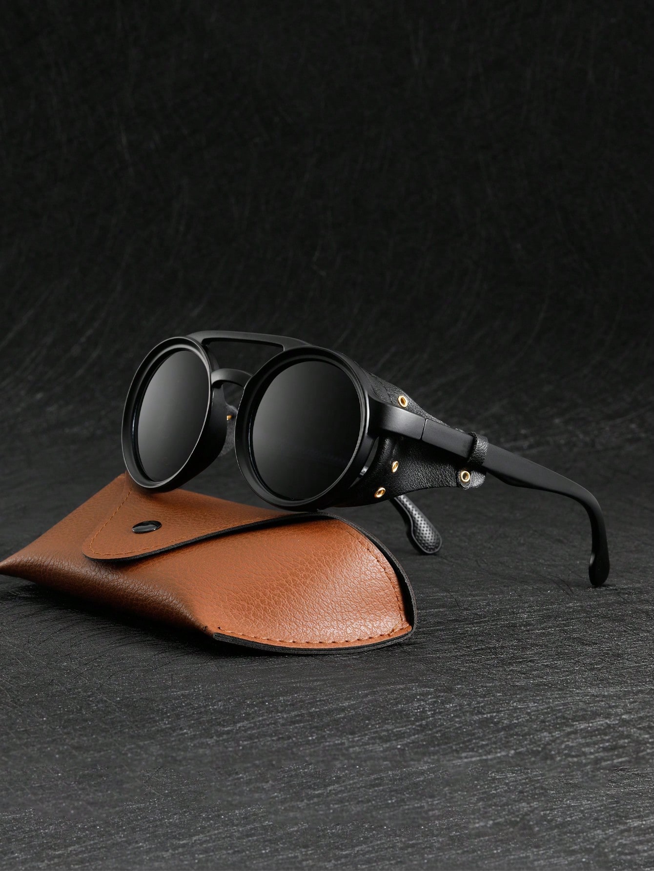 Windproof mountaineering steampunk style circular retro glasses for men and women riding bicycles and motorcycles