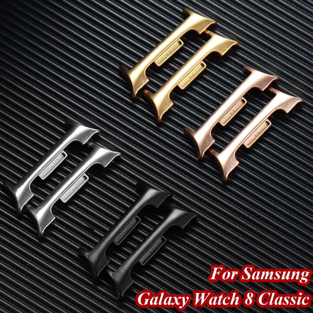 Metal Adapter for Samsung Galaxy Watch 8 Classic 20mm 22mm Watchband Strap Connectors 1Pair Stainless Steel Watch Accessories