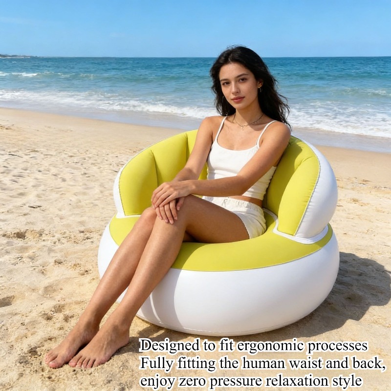 Lazy scallop-shaped sofa inflatable seat cushion integrated inflatable single sofa leisure portable outdoor music festival
