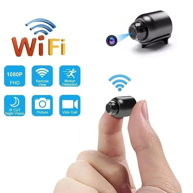 Mini WiFi Camera HD 1080P Night Vision Included Motion Sound Detector In Home Office 120 Degrees Wide Angle Micro Baby Monitor