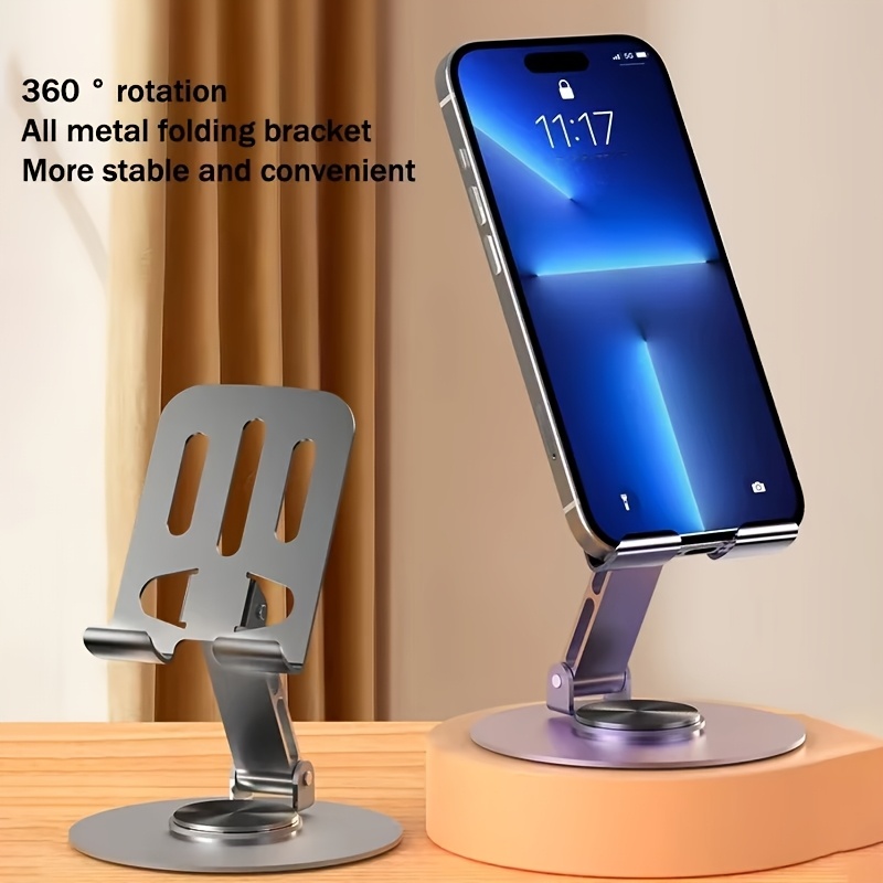 YESPLUS YS-1510 Metal Folding Rotatable Desktop Stand Universal 360 Rotating Adjustable Phone Holder