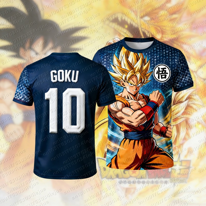 2026 One Piece anime jersey Outdoor football jersey Anime graphic T-shirt Dry Quickly Men's T-Shirt Kid's Clothing Tee Top