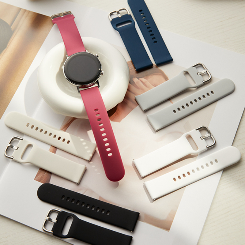 20mm 22mm Strap For watch 7/FE/6/5/pro/6 Classic 43mm 47mm/Active 2 Silicone Sport bracelet Gt 5-4-2e Band